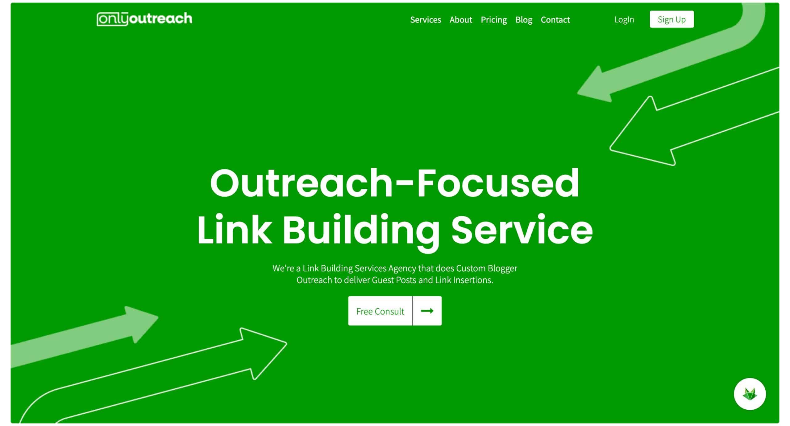 Only outreach homepage